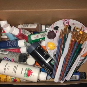 A box full of paints